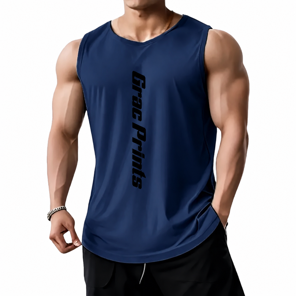 Men's Athletic Tank Top – Breathable Training Vest for Gym & Sports
