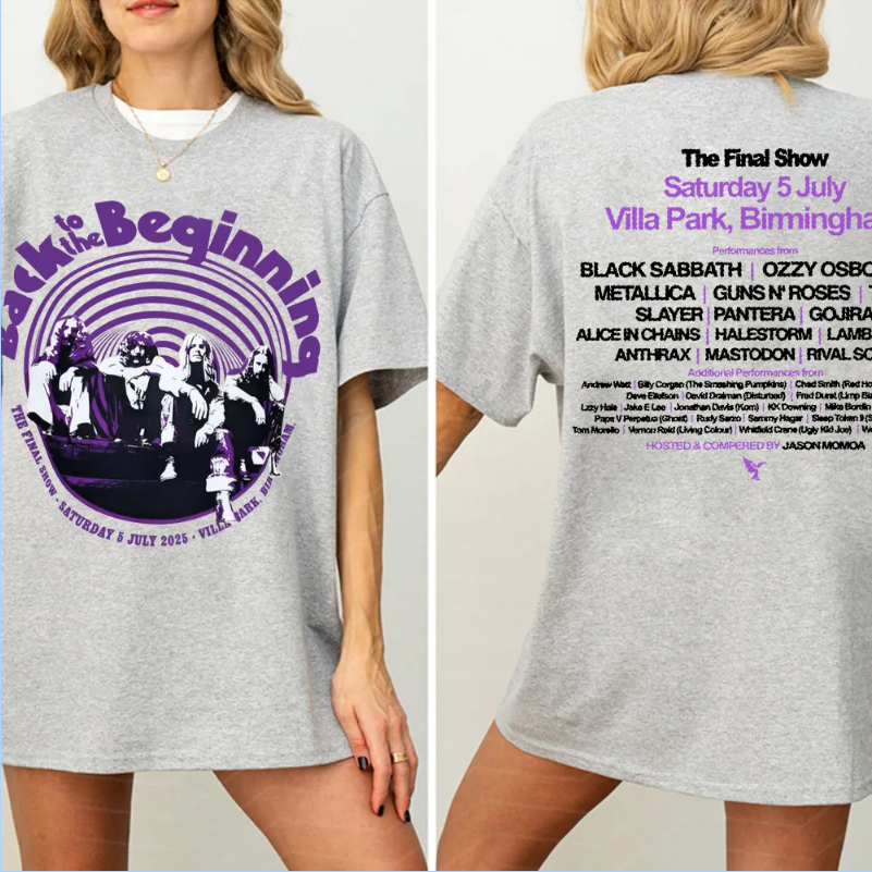 Black Sabbbth Back To The Beginning 2025 Black T- Shirt
