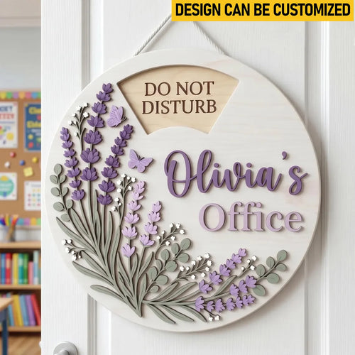 Custom Rotating Door Sign - Personalized Status Door Spinner, Unique Boss Gift Office Door Decor for Work