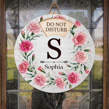 Custom Rotating Door Sign - Personalized Status Door Spinner-Shhh, My Flowers Are Sleeping