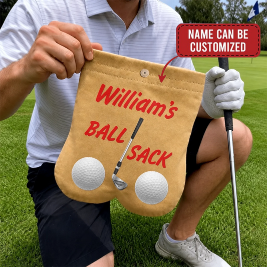 Custom Flannel Golf Ball Bag Sack - Personalized Birthday Gifts For Golf Lovers, Sports Fans, Sports Lovers - King Of The Golf Course