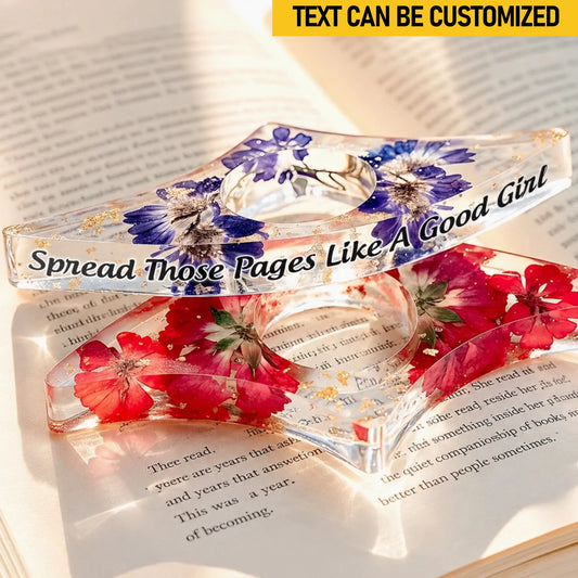 Custom Resin Book Page Holder - Personalized Bookish Gifts For Book Lovers, Bookworms, Readers - Read Dream Repeat