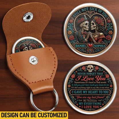 Custom Day Of The Dead Pocket Hug - Personalized Anniversary Wedding Gifts For Husband And Wife, Him And Her - Haunt My Heart Forever