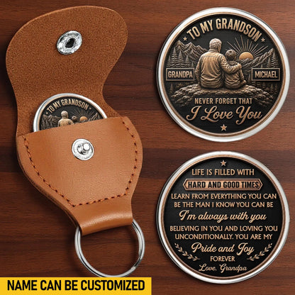 Custom Pocket Hug - Personalized Birthday Gifts For Grandson - My Little Champion