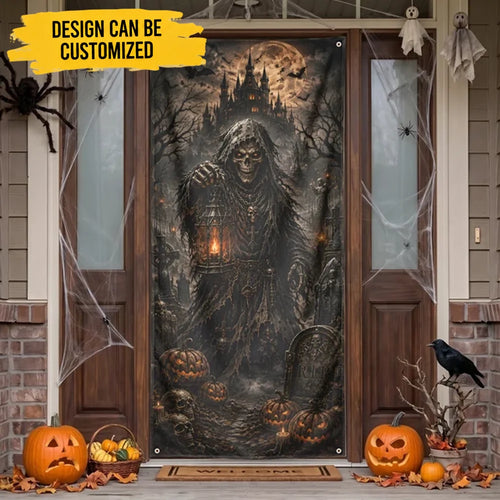 Halloween Door Decorations Creepy Scary Pumpkin Tunnel - Personalized Door Cover