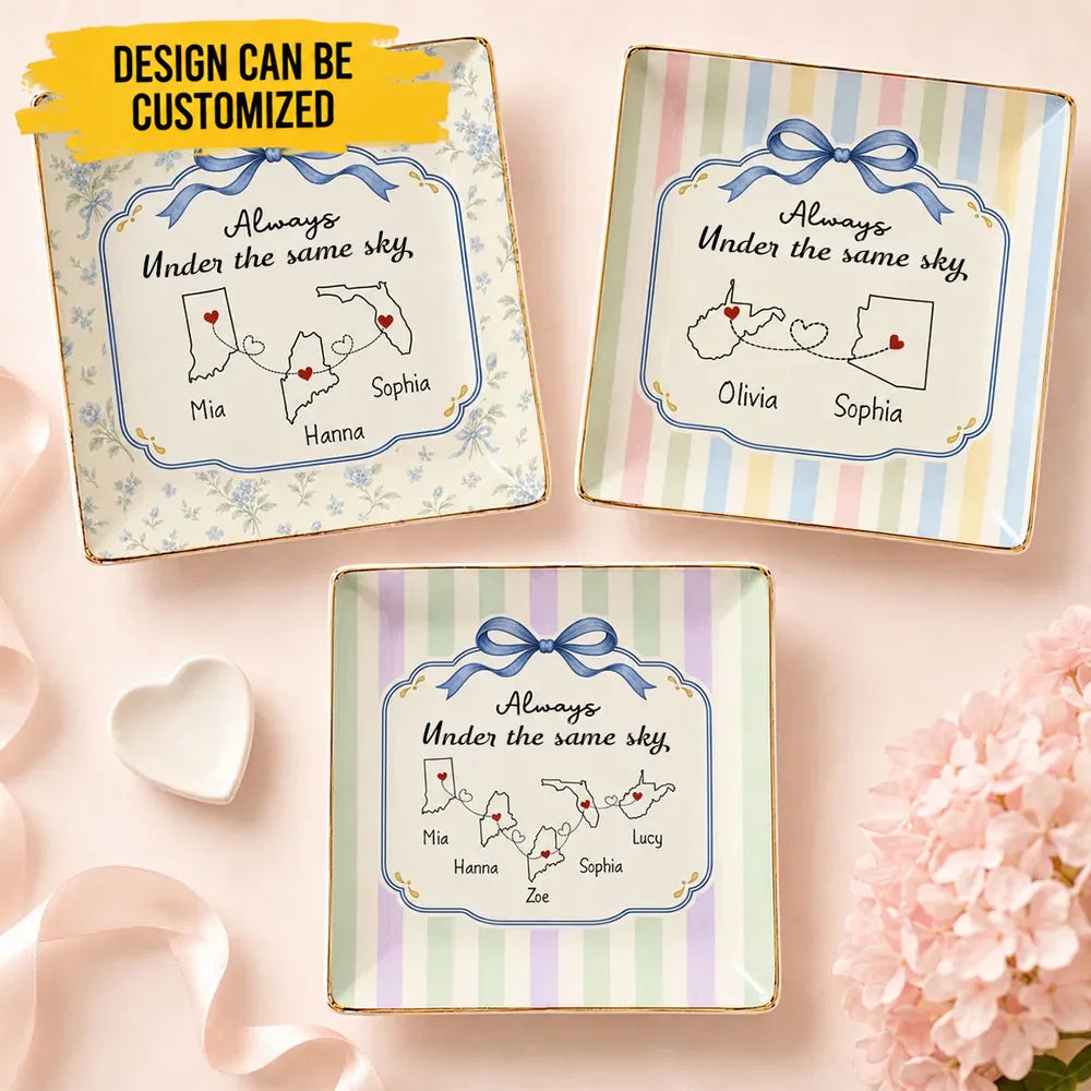 Always Under Same Sky - Personalized Jewelry Dish