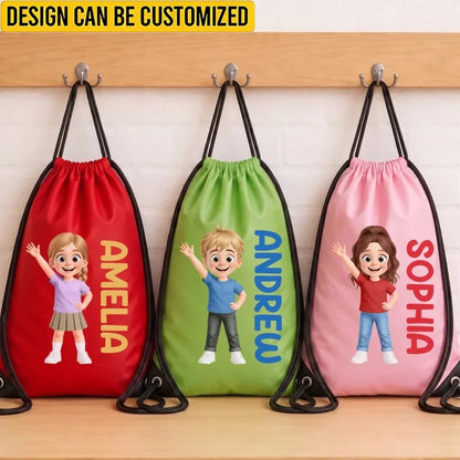 Custom Drawstring Bag - Personalized Birthday Gifts For Kids - Little One Full Of Love