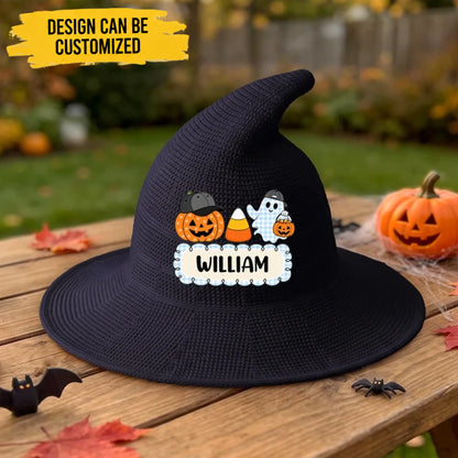 Custom Name Halloween Hat For Kid - Personalized Witch Hat