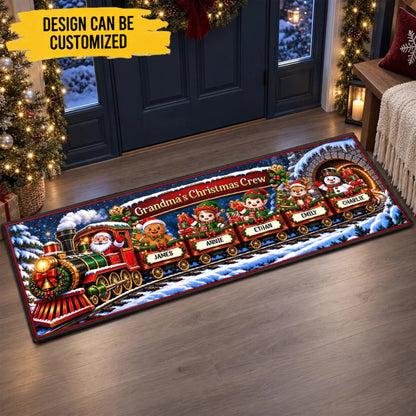 Custom Runner Rug - Personalized Christmas Birthday Gifts For Grandma, Grandpa - Little Ones Make The Season Merry