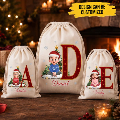 Custom Drawstring Gift Bag - Personalized Christmas Birthday Gifts For Mom, Dad, Brother, Sister - Where Love Comes Together
