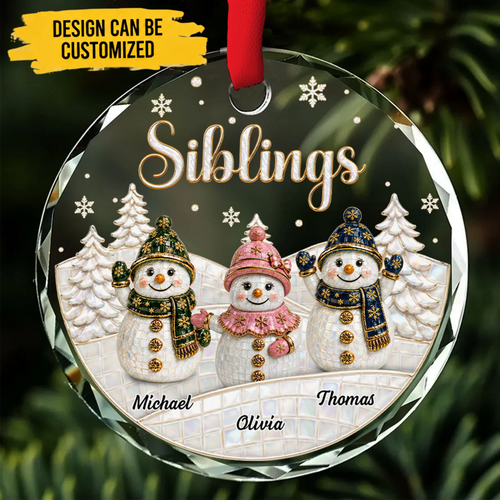 Forever Our Bond - Personalized Glass Ornament