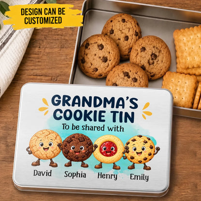 Custom Metal Tin - Personalized Birthday Gifts For Grandma, Grandpa - Sweet Little Joys Fresh From The Oven