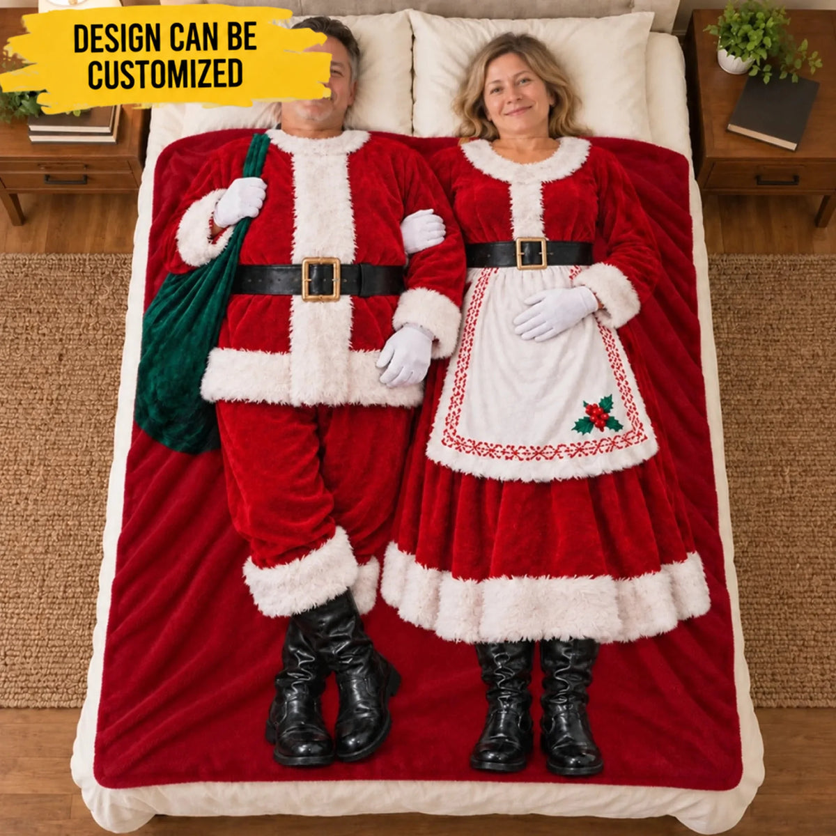 Custom Blanket - Personalized Anniversary Wedding Gifts For Husband And Wife, Him And Her - Together For Every Happy Holiday