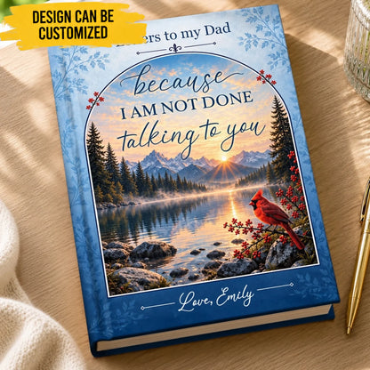 Custom Hardcover Journal - Personalized Memorial Sympathy Gifts For Loss Of Mom, Dad - Remembered With Love