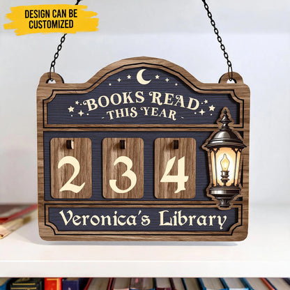 Custom Books Read Tracker - Personalized Gifts For Book Lovers - Books Read This Year Counter