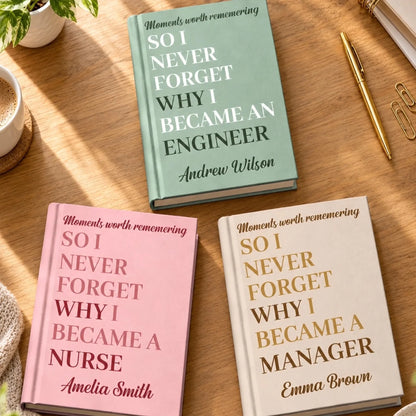 Custom Name Career Motivation Gifts - Personalized Hardcover Journal
