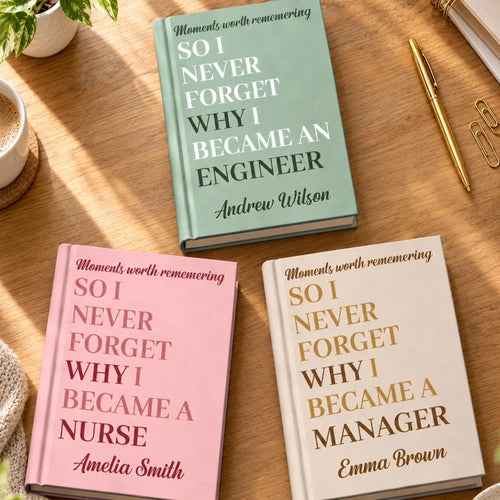 Custom Name Career Motivation Gifts - Personalized Hardcover Journal
