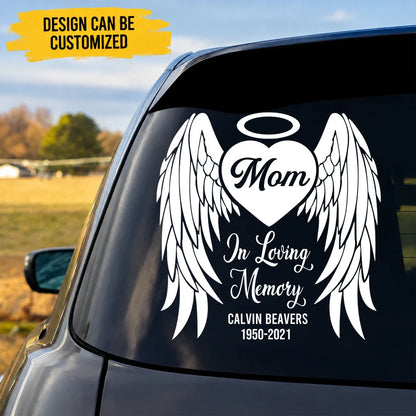 Custom Name In Loving Memory Gifts - Personalized Car Window Decal