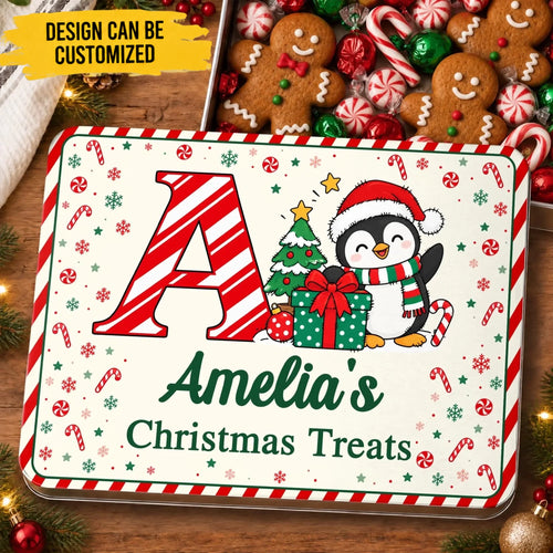 Custom Name Christmas Character Gifts - Personalized Metal Tin