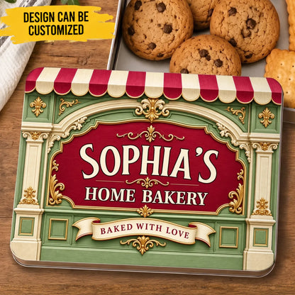 Custom Name Home Bakery Gifts For Bakers - Personalized Metal Tin