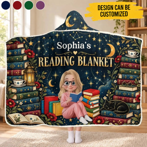 Custom Name Enchanted Reading Nook Gifts For Book Lovers - Personalized Snuggle Blanket