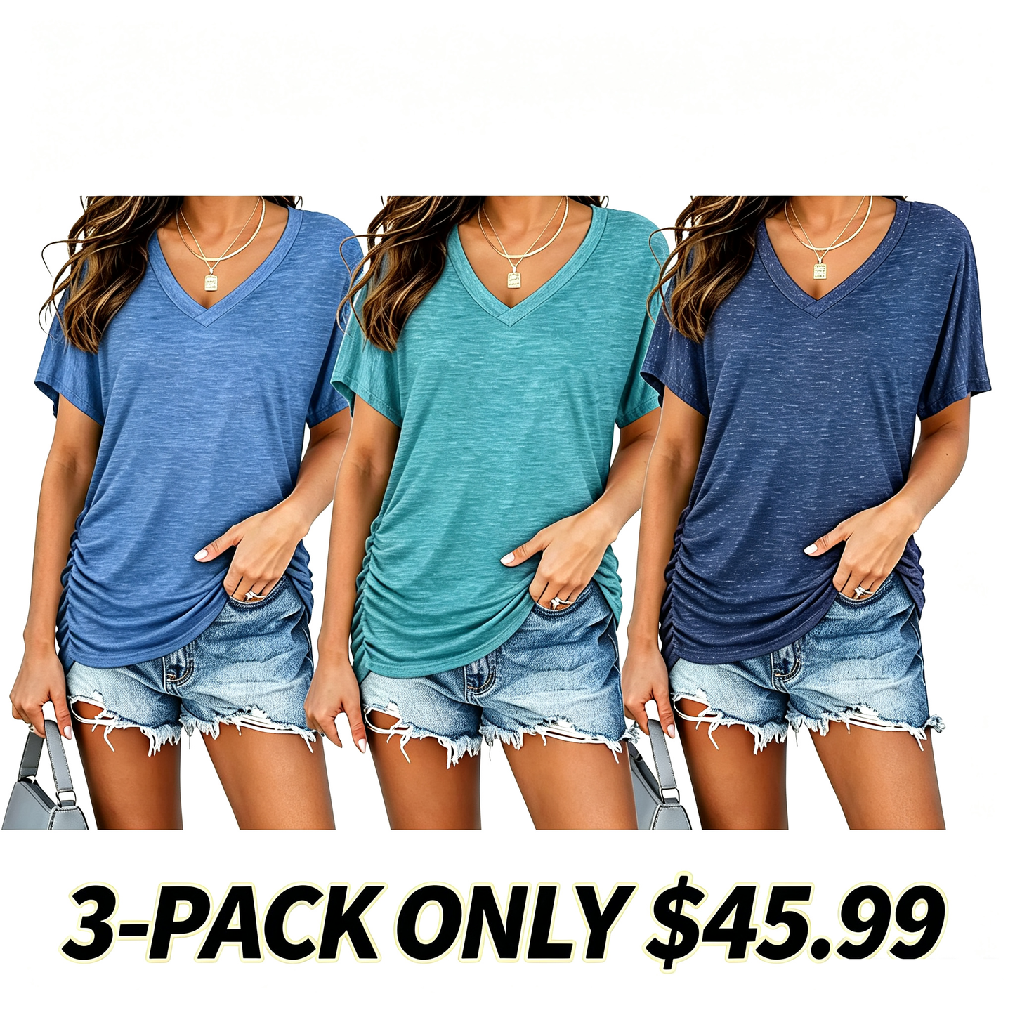 Women's V-Neck Everyday Tee | Ultra-Soft, Flattering Fit & All-Day Comfort