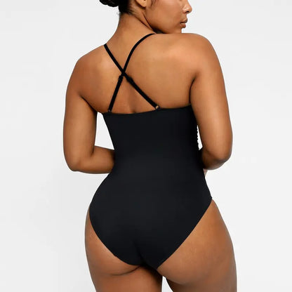 Women's Smart Sculpt Shaping Swimsuit U-Ring Cut Out Slimming Swimwear One Piece Tummy Tucking Bathing Suit