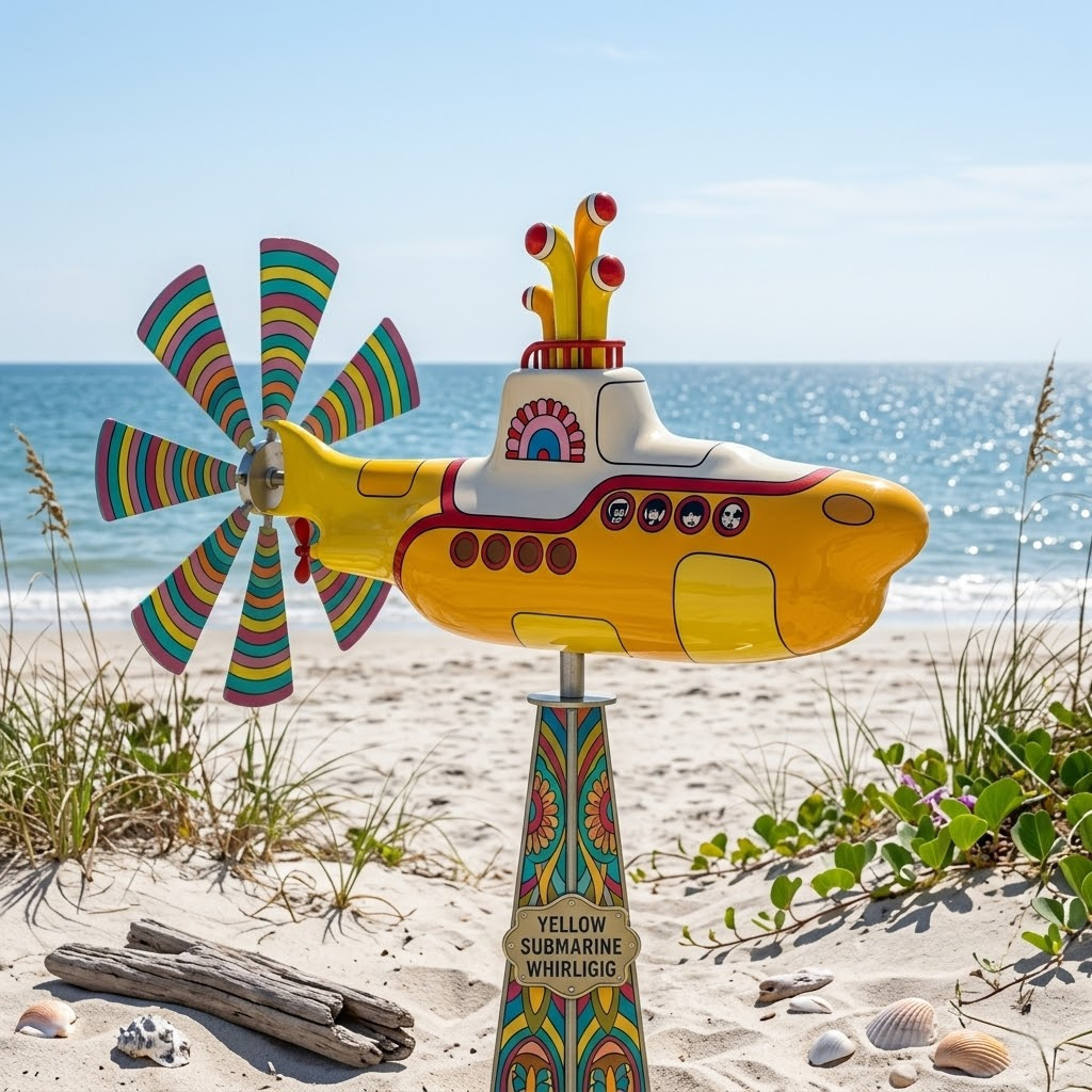🔥🔥New Year 70% Off--Retro Yellow Submarine Wind Spinner