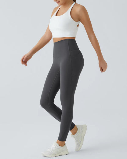 🎁Last Day 49% OFF🔥 Butt Lifting Tummy Control Side Pocket High Waisted Shaping Training Leggings