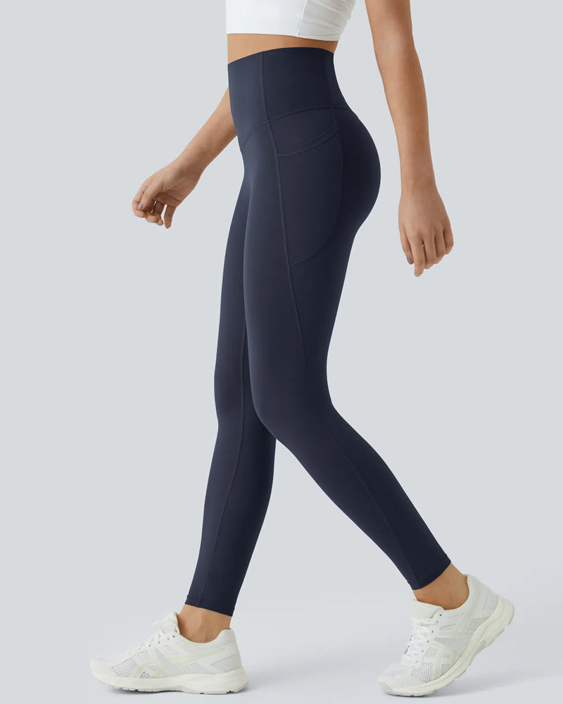 🎁Last Day 49% OFF🔥 Butt Lifting Tummy Control Side Pocket High Waisted Shaping Training Leggings