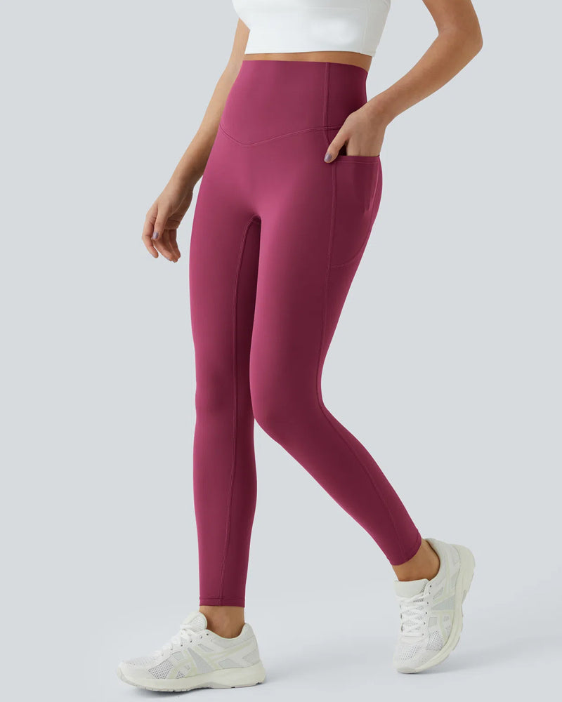 🎁Last Day 49% OFF🔥 Butt Lifting Tummy Control Side Pocket High Waisted Shaping Training Leggings