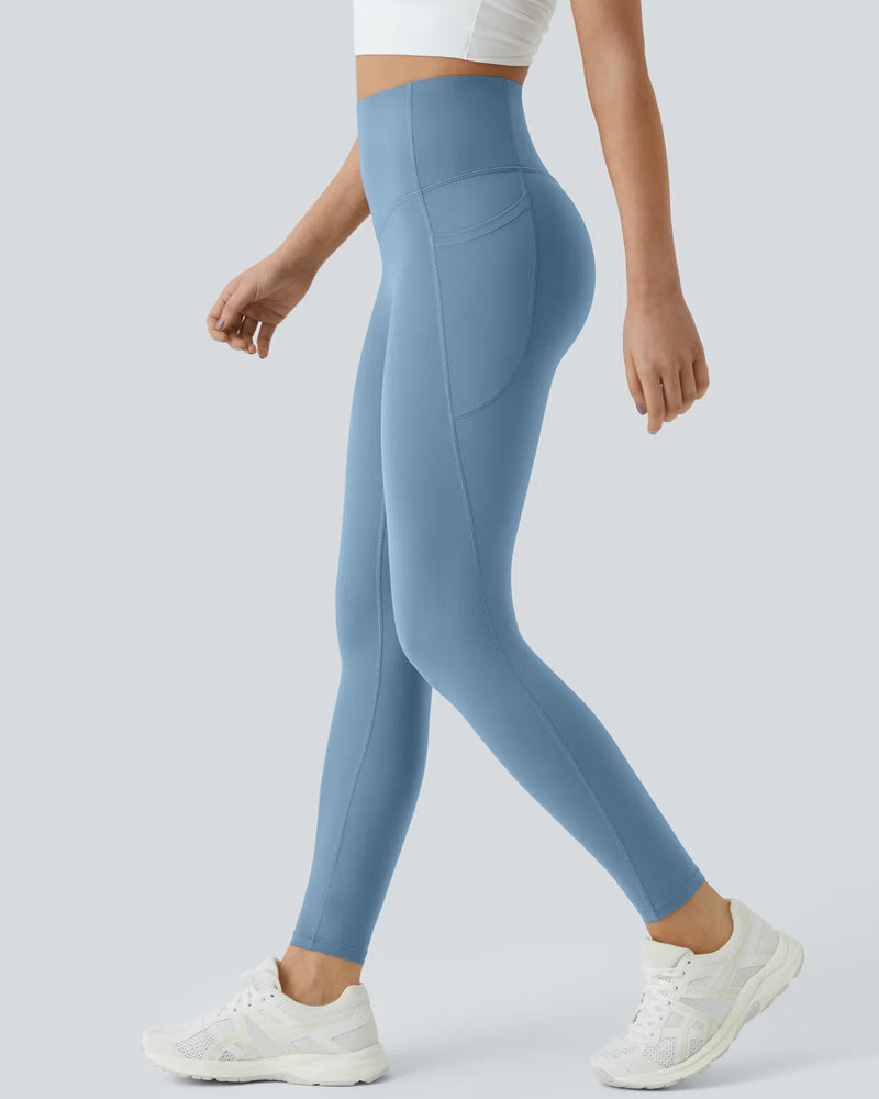 🎁Last Day 49% OFF🔥 Butt Lifting Tummy Control Side Pocket High Waisted Shaping Training Leggings