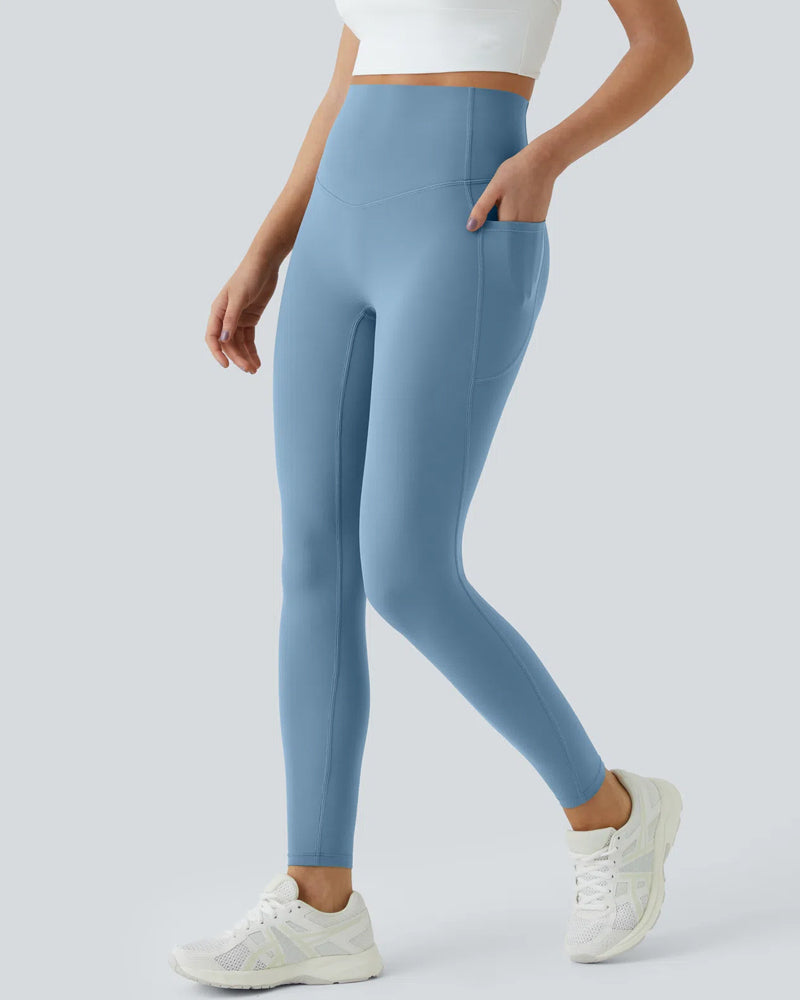 🎁Last Day 49% OFF🔥 Butt Lifting Tummy Control Side Pocket High Waisted Shaping Training Leggings