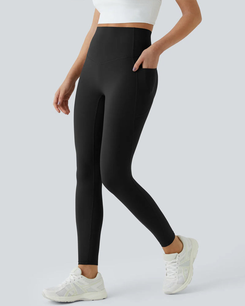 🎁Last Day 49% OFF🔥 Butt Lifting Tummy Control Side Pocket High Waisted Shaping Training Leggings