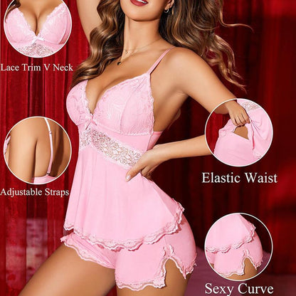 Lace Nightwear Pajamas Lounge Sets