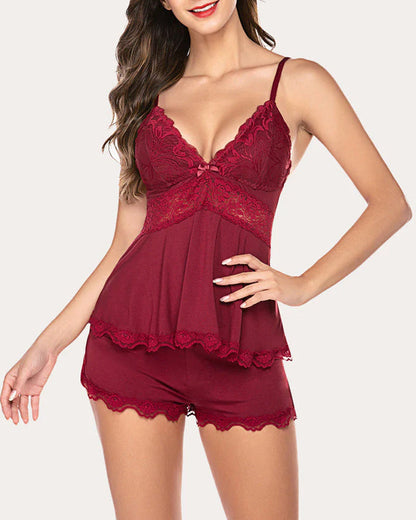 Lace Nightwear Pajamas Lounge Sets