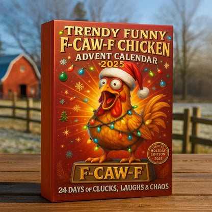 Trendy Funny F-Caw-F Chicken Advent Calendar 2025