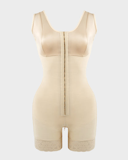 Plus Size Tummy Control Full Shapewear Butt Lifter with Zipper Crotch