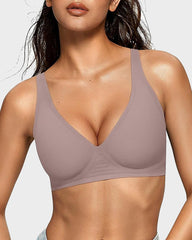 Seamless Deep V Push-Up Wireless Bra