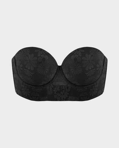 Smooth Lace Longline Strapless Underwire Bra