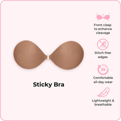 Seamless Push-up Sticky Bra