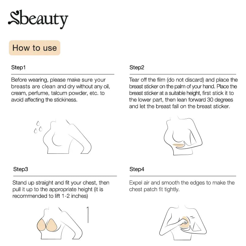 Water Drop/ Rabbit Ear, Lifting Adhesive Nipple Covers, Strong Breast Lifting Effect