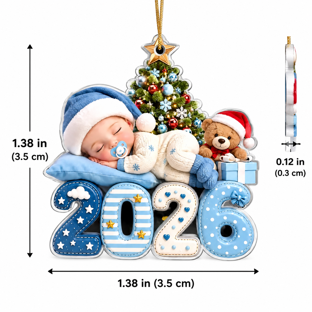 Baby’s First Christmas Advent Calendar 2026-24 Acrylic Ornaments