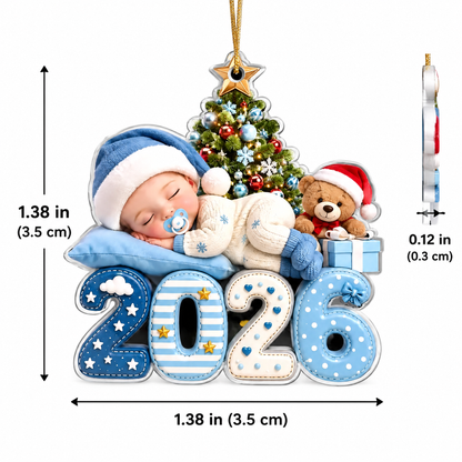 Baby’s First Christmas Advent Calendar 2026-24 Acrylic Ornaments