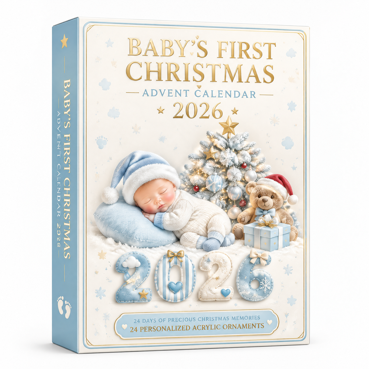 Baby’s First Christmas Advent Calendar 2026-24 Acrylic Ornaments