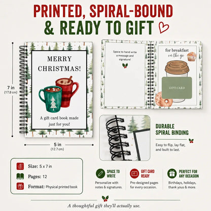 Christmas Gift Card Book – 12 Themed Pages for Cash & Gift Cards