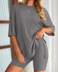 Women's Summer Two-Piece Set Split Hem Lounge