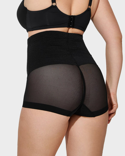 High Waist Mesh Tummy Control Butt Lifting Shaping Panty