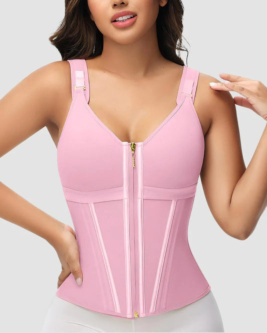 Double-Layer Tummy Control Waist Shaper Girdle With Bra