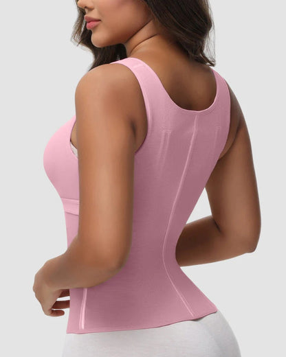 Double-Layer Tummy Control Waist Shaper Girdle With Bra
